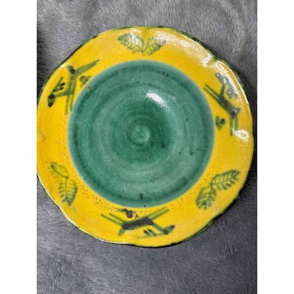 F.B.C. Anaca Italy Ceramic Tea Cup & Saucer Set Artisan 5505 Folkart signed - Picture 11 of 16